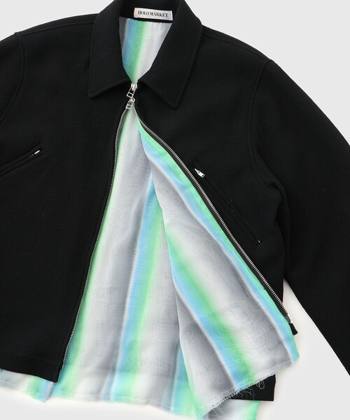 ADAM ET ROPE'（アダムエロペ）の「【HOLO MARKET/ホロマーケット】FUKIDASHI Jacket（ブルゾン・メンズ・ブラック・2）」の12枚目の写真