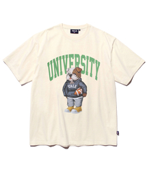 YALE（イェール）の「ユニバーシティダン半袖Tシャツクリーム（Tシャツ/カットソー）」