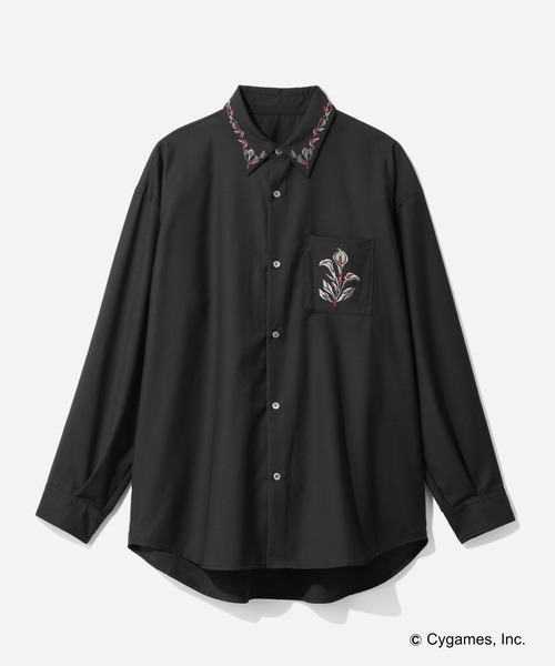 HARE（ハレ）の「【ウマ娘 × HARE】 フラワーシシュウオーバーシャツ（シャツ/ブラウス・メンズ・レッド系その他/レッド/ブルー/イエロー系その他/グレー系その他・SMALL/LARGE/MEDIUM）」の4枚目の写真