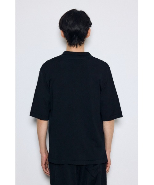 AZUL by moussy(アズールバイマウジー)の「リラックスオープンカラーニットシャツ(ニット/セーター・メンズ・ブラック/グレー・MEDIUM/LARGE)」の8枚目の写真