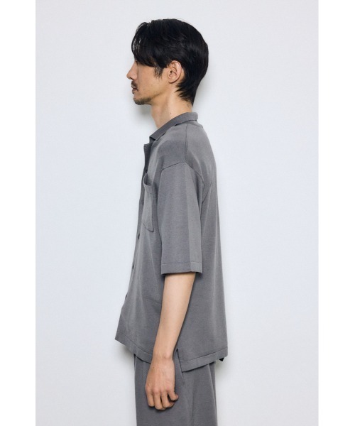 AZUL by moussy(アズールバイマウジー)の「リラックスオープンカラーニットシャツ(ニット/セーター・メンズ・ブラック/グレー・MEDIUM/LARGE)」の16枚目の写真