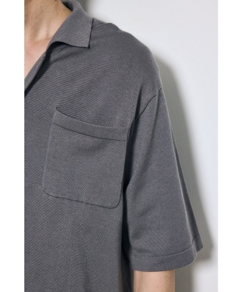 AZUL by moussy(アズールバイマウジー)の「リラックスオープンカラーニットシャツ(ニット/セーター・メンズ・ブラック/グレー・MEDIUM/LARGE)」の19枚目の写真