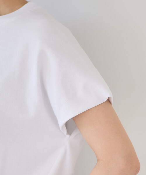 FREAK'S STORE(フリークスストア)の「Americana × THOUSAND MILE × FREAK'S STORE/アメリカーナ × サウザンドマイル 別注 天竺Tシャツ/吸汗 速乾 抗菌防臭効果あり(Tシャツ/カットソー・レディース・チャコール/オフホワイト/グレー・フリ-)」の6枚目の写真