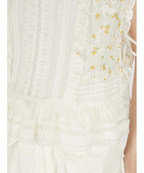 crinkle crinkle crinkle(クリンクルクリンクルクリンクル)の「【crinkle crinkle crinkle】sheer flower vest blouse/シアーフラワーベストブラウス(シャツ/ブラウス・レディース・アイボリー/ブラック・FREE)」の17枚目の写真