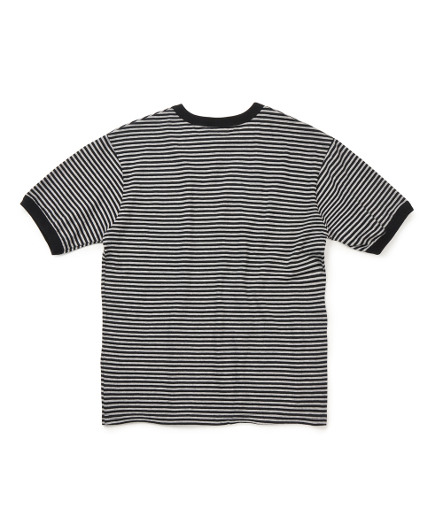 FREEMARIO（フリーマリオ）の「モノストライプリンガーTシャツ[ブラック]（Tシャツ/カットソー・レディース・ブラック・SMALL/MEDIUM）」の2枚目の写真