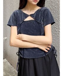 MURUA | シアーベロアデザイントップス 夏服(Tシャツ/カットソー)