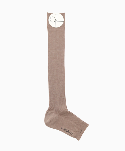 EDIFICE(エディフィス)の「CONLEAD(コンリード) Silk Rib Long Open Toe(ソックス/靴下・メンズ・バイオレット/チャコールグレー/ライトグレー/ベージュ・FREE)」の3枚目の写真