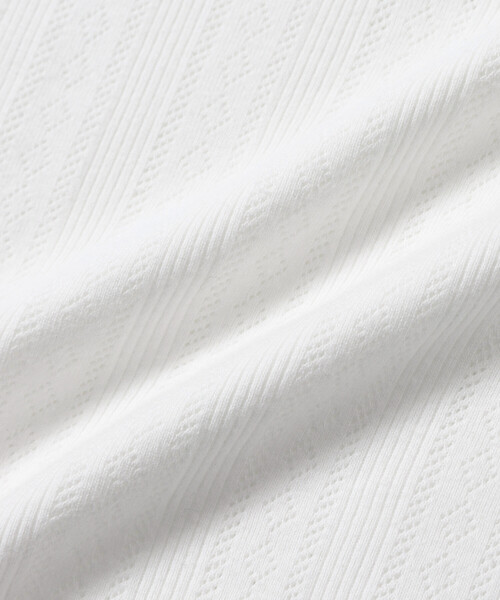 Firsthand（ファーストハンド）の「Firsthand/ファーストハンド ヘンリーネック 針抜きニット レースTシャツ（Tシャツ/カットソー・レディース・ホワイト/グレー/ブラック・フリー）」の11枚目の写真