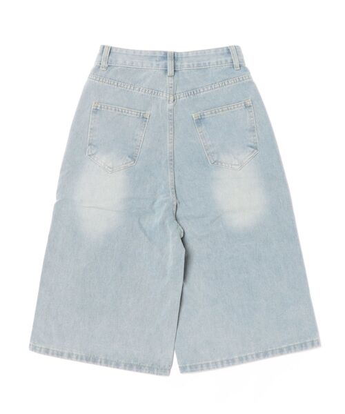Ritzy(リッツィー)の「ヴィンテージウォッシュ ルーズワイドデニムクロップドパンツ(デニムパンツ・レディース・サックスブルー・L/M/S)」の19枚目の写真