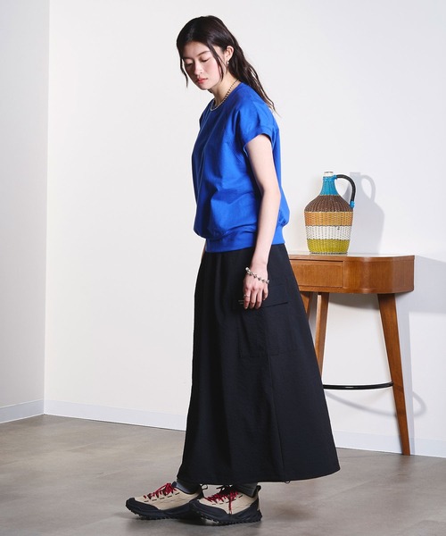 THOUSAND MILE(サウザンドマイル)の「(GENE HEAVENS x THOUSAND MILE/)CARGO POCKET MAXI SKIRT(スカート・レディース・ブラウン/イエロー/ブラック/オリーブ・ONE SIZE)」の21枚目の写真