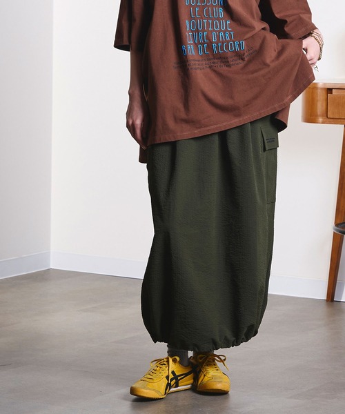 THOUSAND MILE(サウザンドマイル)の「(GENE HEAVENS x THOUSAND MILE/)CARGO POCKET MAXI SKIRT(スカート・レディース・ブラウン/イエロー/ブラック/オリーブ・ONE SIZE)」の7枚目の写真