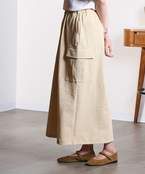 THOUSAND MILE(サウザンドマイル)の「(GENE HEAVENS x THOUSAND MILE/)CARGO POCKET MAXI SKIRT(スカート・レディース・ブラウン/イエロー/ブラック/オリーブ・ONE SIZE)」の11枚目の写真