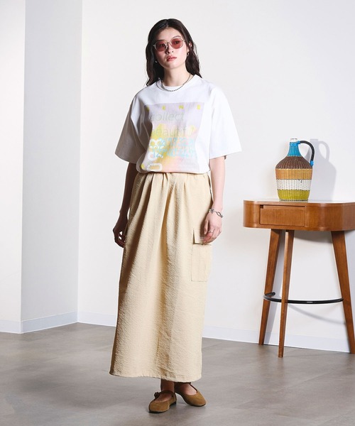 THOUSAND MILE(サウザンドマイル)の「(GENE HEAVENS x THOUSAND MILE/)CARGO POCKET MAXI SKIRT(スカート・レディース・ブラウン/イエロー/ブラック/オリーブ・ONE SIZE)」の13枚目の写真
