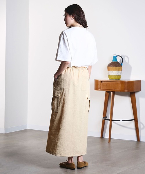 THOUSAND MILE(サウザンドマイル)の「(GENE HEAVENS x THOUSAND MILE/)CARGO POCKET MAXI SKIRT(スカート・レディース・ブラウン/イエロー/ブラック/オリーブ・ONE SIZE)」の15枚目の写真