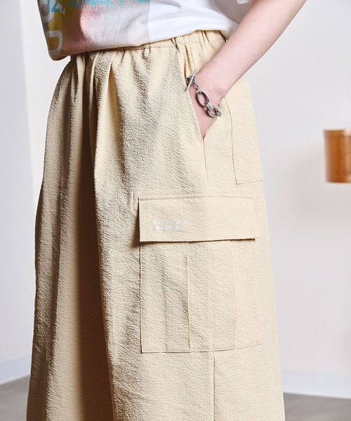 THOUSAND MILE(サウザンドマイル)の「(GENE HEAVENS x THOUSAND MILE/)CARGO POCKET MAXI SKIRT(スカート・レディース・ブラウン/イエロー/ブラック/オリーブ・ONE SIZE)」の16枚目の写真