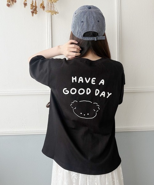 Nana（ナナ）の「ゆる犬イラストTシャツ（Tシャツ/カットソー・レディース・ホワイト/スカイブルー/ブラック・FREE）」の15枚目の写真