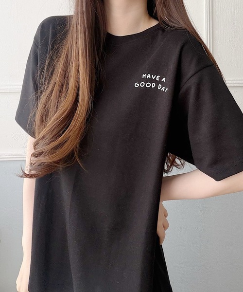 Nana（ナナ）の「ゆる犬イラストTシャツ（Tシャツ/カットソー・レディース・ホワイト/スカイブルー/ブラック・FREE）」の20枚目の写真