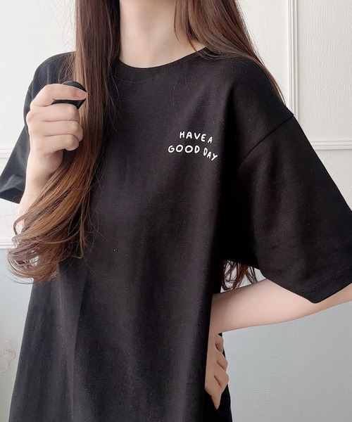 Nana（ナナ）の「ゆる犬イラストTシャツ（Tシャツ/カットソー・レディース・ホワイト/スカイブルー/ブラック・FREE）」の21枚目の写真
