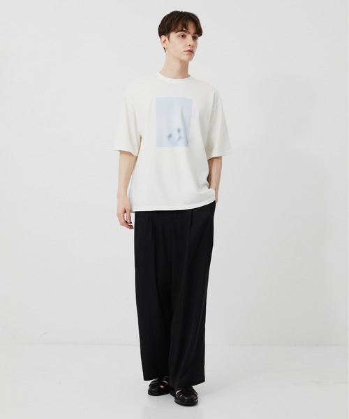 PUBLIC TOKYO（パブリックトウキョウ）の「FOGGY　TEE /夏服/クラフィックT/プリントT/アートT/洗濯可/コットン100%（Tシャツ/カットソー・メンズ・ブラック/ホワイト・1/2）」の22枚目の写真