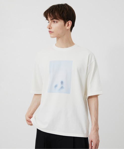 PUBLIC TOKYO（パブリックトウキョウ）の「FOGGY　TEE /夏服/クラフィックT/プリントT/アートT/洗濯可/コットン100%（Tシャツ/カットソー・メンズ・ブラック/ホワイト・1/2）」の3枚目の写真