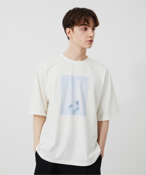 PUBLIC TOKYO（パブリックトウキョウ）の「FOGGY　TEE /夏服/クラフィックT/プリントT/アートT/洗濯可/コットン100%（Tシャツ/カットソー・メンズ・ブラック/ホワイト・1/2）」の4枚目の写真