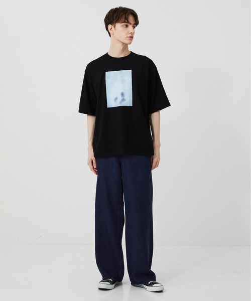 PUBLIC TOKYO（パブリックトウキョウ）の「FOGGY　TEE /夏服/クラフィックT/プリントT/アートT/洗濯可/コットン100%（Tシャツ/カットソー・メンズ・ブラック/ホワイト・1/2）」の10枚目の写真