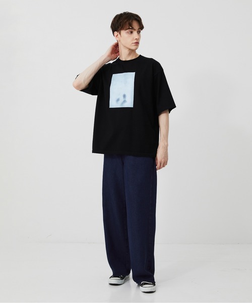 PUBLIC TOKYO（パブリックトウキョウ）の「FOGGY　TEE /夏服/クラフィックT/プリントT/アートT/洗濯可/コットン100%（Tシャツ/カットソー・メンズ・ブラック/ホワイト・1/2）」の11枚目の写真