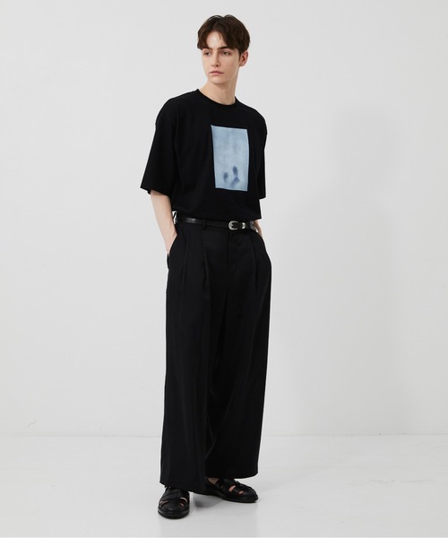 PUBLIC TOKYO（パブリックトウキョウ）の「FOGGY　TEE /夏服/クラフィックT/プリントT/アートT/洗濯可/コットン100%（Tシャツ/カットソー・メンズ・ブラック/ホワイト・1/2）」の12枚目の写真