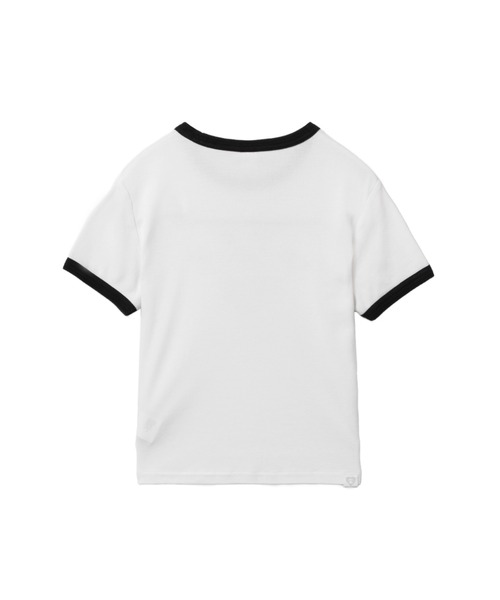 APEE BY A BATHING APE(エイピーバイアベイシングエイプ)の「PRINT CROP RINGER TEE(Tシャツ/カットソー・レディース・ネイビー/アイボリー/グレー・X-SMALL/SMALL)」の4枚目の写真