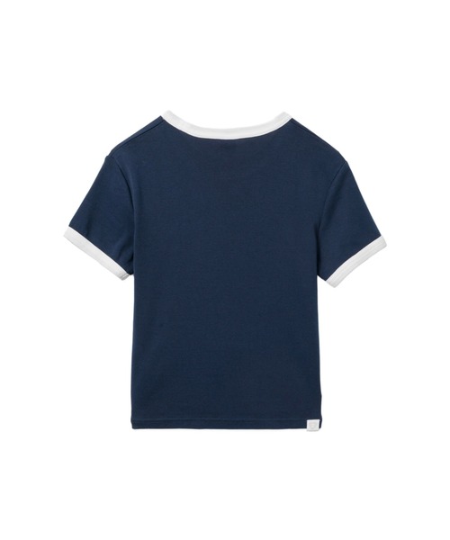 APEE BY A BATHING APE(エイピーバイアベイシングエイプ)の「PRINT CROP RINGER TEE(Tシャツ/カットソー・レディース・ネイビー/アイボリー/グレー・X-SMALL/SMALL)」の6枚目の写真