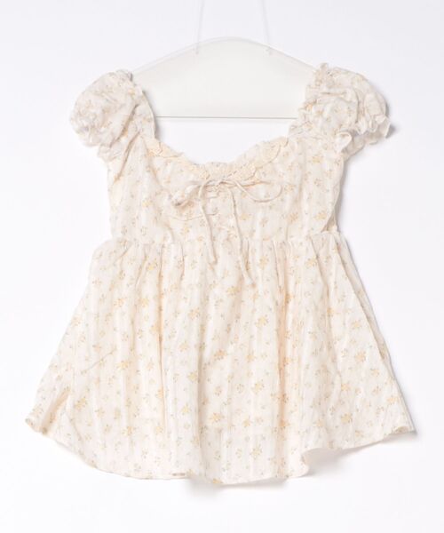 Anely（アネリー）の「小花柄 リボン ペプラム パフスリーブ ブラウス（シャツ/ブラウス・レディース・アイボリー/ピンク・FREE）」の19枚目の写真