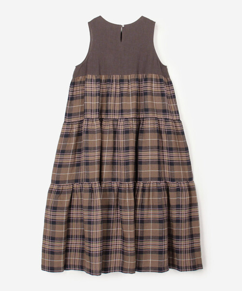 O'NEIL of DUBLIN（オニールオブダブリン）の「O'NEIL OF DUBLIN | リネン ティアードワンピース WOMEN（ワンピース・レディース・ブラウン系その他/ブラック系その他/ブルー系その他・8）」の5枚目の写真