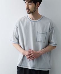URBAN COLECTION メッシュ配色オーバーサイズクルーTシャツ