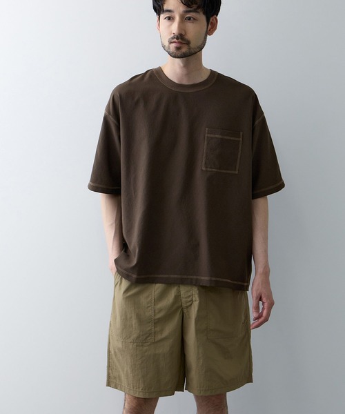 URBAN COLLECTION(アーバンコレクション)の「URBAN COLECTION メッシュ配色オーバーサイズクルーTシャツ(Tシャツ/カットソー・メンズ・グレー/ブラック/ブラウン・S/M/L/XL)」の12枚目の写真