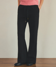 herring stripe bootcut pants_Black