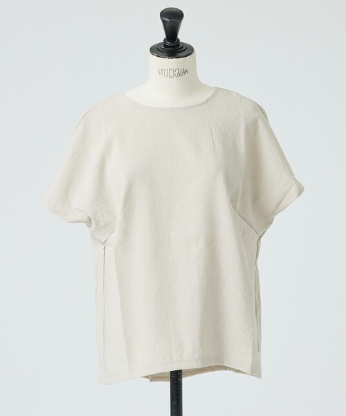 DESIGNWORKS（デザインワークス）の「【一部店舗限定】【セットアップ対応】リネン調後ろボタンブラウス（シャツ/ブラウス・レディース・ブラック/ライトグレー・フリー）」の12枚目の写真