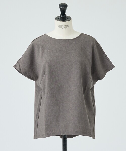 DESIGNWORKS（デザインワークス）の「【一部店舗限定】【セットアップ対応】リネン調後ろボタンブラウス（シャツ/ブラウス・レディース・ブラック/ライトグレー・フリー）」の13枚目の写真