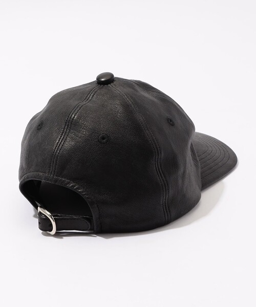 KIJIMA TAKAYUKI(キジマ タカユキ)の「KIJIMA TAKAYUKI DEERSKIN 6PANEL ディアレザーキャップ(キャップ・レディース・ブラック・FREE)」の4枚目の写真