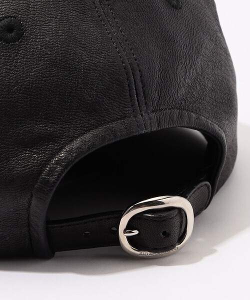 KIJIMA TAKAYUKI(キジマ タカユキ)の「KIJIMA TAKAYUKI DEERSKIN 6PANEL ディアレザーキャップ(キャップ・レディース・ブラック・FREE)」の6枚目の写真