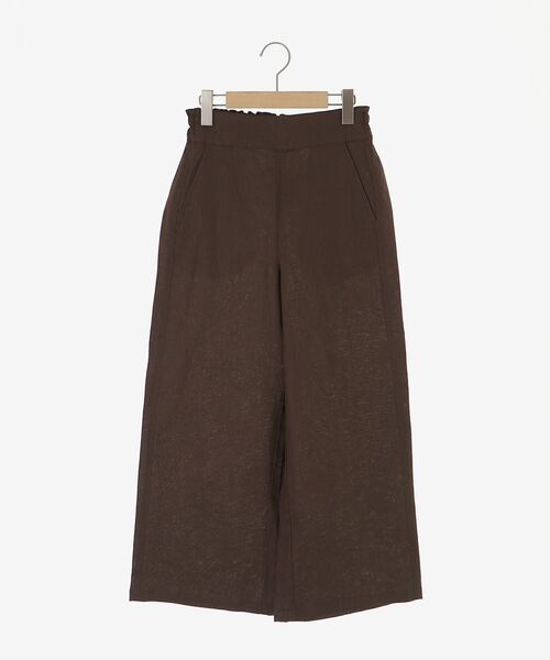 le.coeur blanc(ルクールブラン)の「【清涼感抜群】麻ワイドクロップドパンツ(その他パンツ・レディース・ブラウン/レッド/ネイビー/ベージュ・36/38)」の5枚目の写真