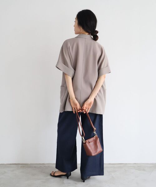 le.coeur blanc(ルクールブラン)の「麻ワイドクロップドパンツ(その他パンツ・レディース・ブラウン/レッド/ネイビー/ベージュ・36/38)」の16枚目の写真