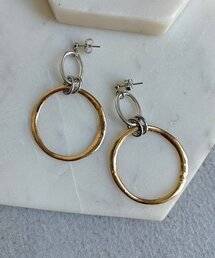 DouDou | 【WEB限定】Two Tone Ringピアス(ピアス(両耳用))