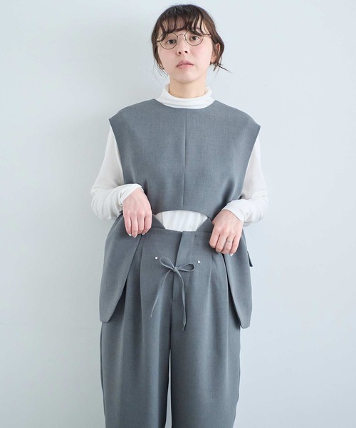 I am I in fact...(アイアムアイインファクト)の「RAT VEST(ベスト・レディース・グレー/ブラック・FREE)」の13枚目の写真