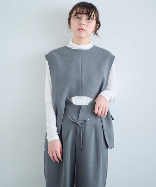 I am I in fact...(アイアムアイインファクト)の「RAT VEST(ベスト・レディース・グレー/ブラック・FREE)」の15枚目の写真