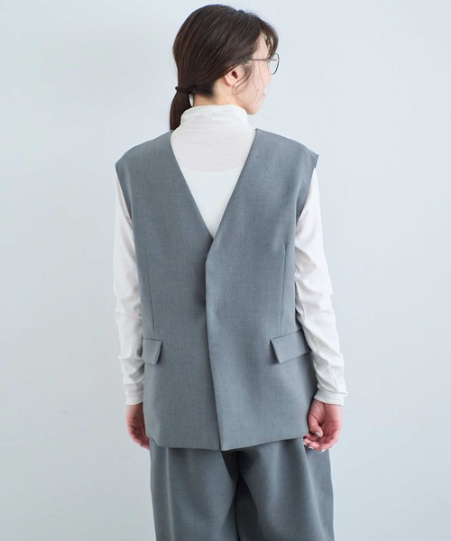 I am I in fact...(アイアムアイインファクト)の「RAT VEST(ベスト・レディース・グレー/ブラック・FREE)」の14枚目の写真