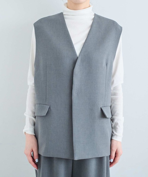 I am I in fact...(アイアムアイインファクト)の「RAT VEST(ベスト・レディース・グレー/ブラック・FREE)」の18枚目の写真