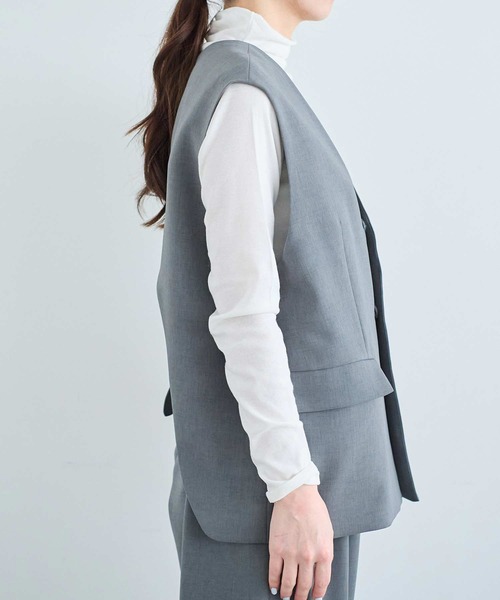 I am I in fact...(アイアムアイインファクト)の「RAT VEST(ベスト・レディース・グレー/ブラック・FREE)」の19枚目の写真
