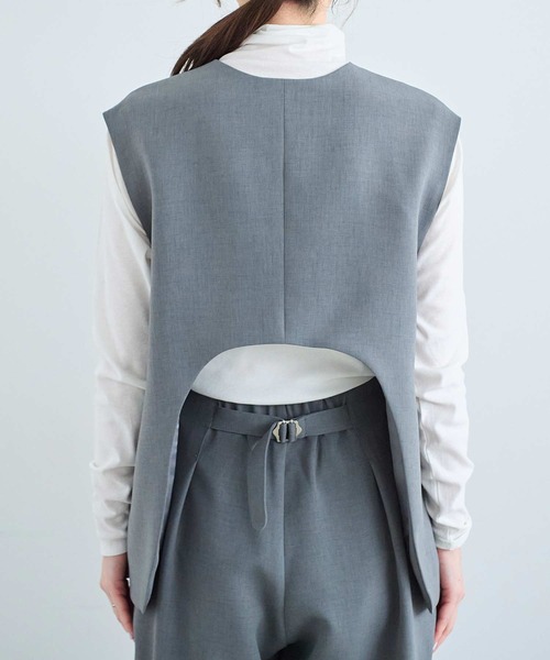 I am I in fact...(アイアムアイインファクト)の「RAT VEST(ベスト・レディース・グレー/ブラック・FREE)」の20枚目の写真