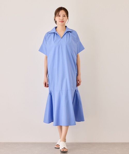 Jayro(ジャイロ)の「シャツティアードワンピース(シャツワンピース・レディース・レッド/ブラック/ブルー・38)」の11枚目の写真