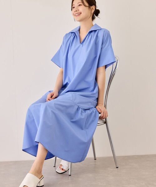 Jayro(ジャイロ)の「シャツティアードワンピース(シャツワンピース・レディース・レッド/ブラック/ブルー・38)」の18枚目の写真